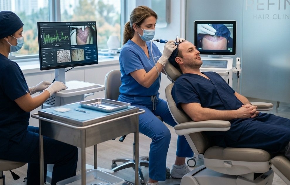 Real-Time FUE Hair Transplant